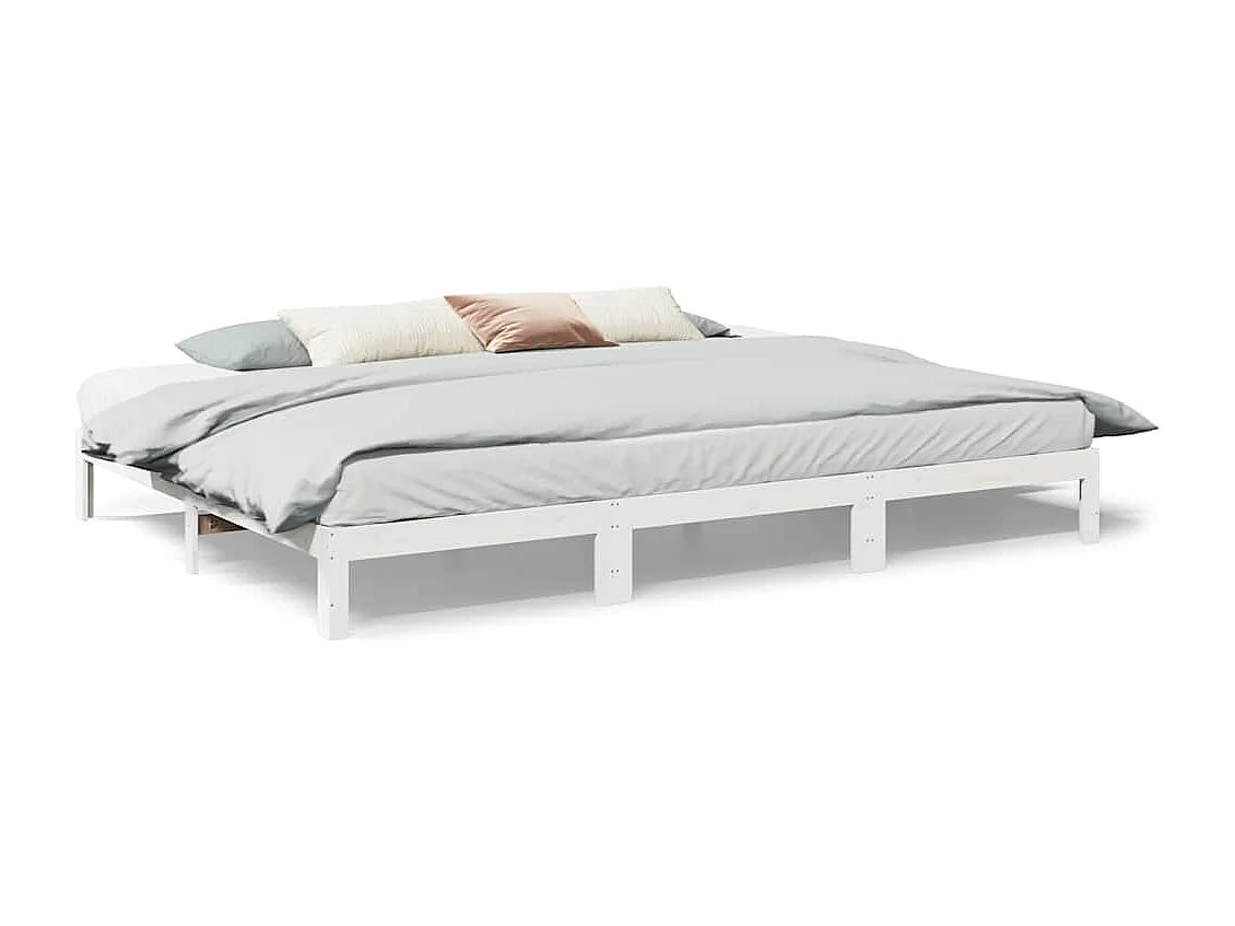 Lit double | Lit adulte | Cadre de lit familial blanc 240x200 cm