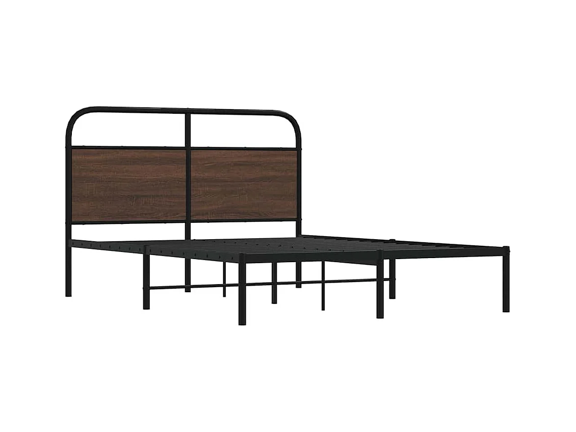 Letto per adulti | Letto singolo | Giroletto senza Materasso Rovere Marrone 120x200 cm Truciolato