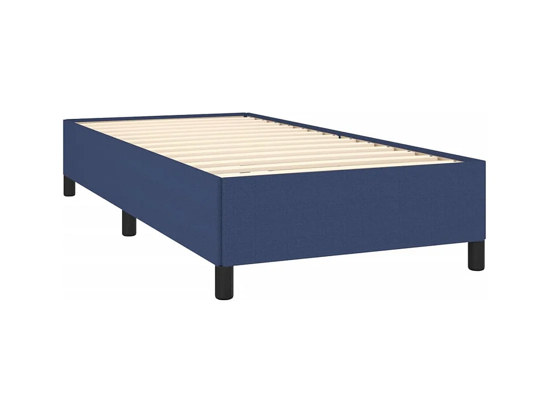 Lit simple | Lit adulte, enfant | Cadre de lit bleu 90x190 cm tissu