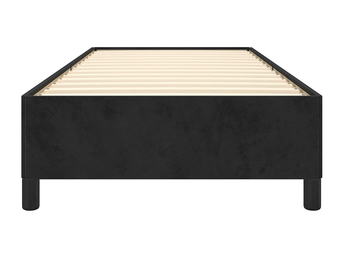 Lit simple | Lit adulte, enfant | Cadre de lit noir 90x190 cm velours