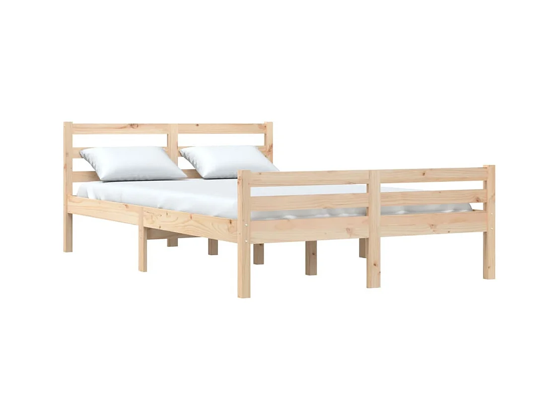 Lit double | Lit adulte | Cadre de lit bois massif 140x190 cm