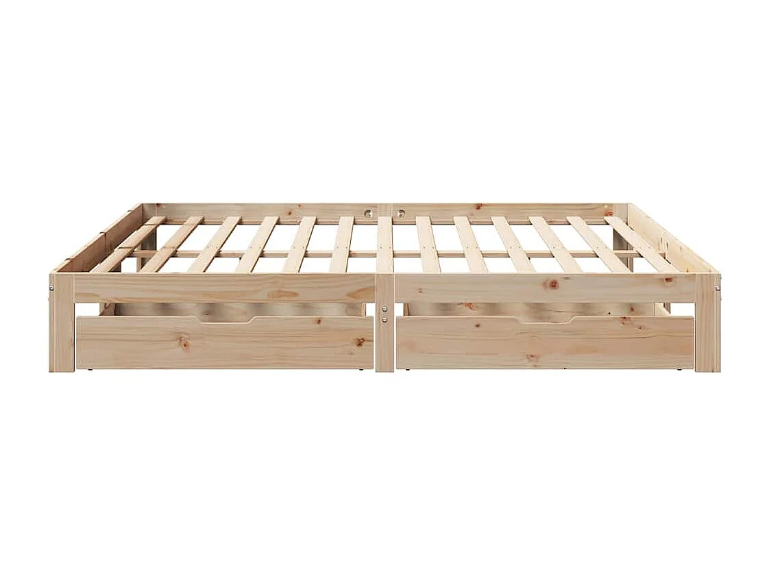 Lit double | Lit adulte | Cadre de lit avec tiroirs 200x200 cm