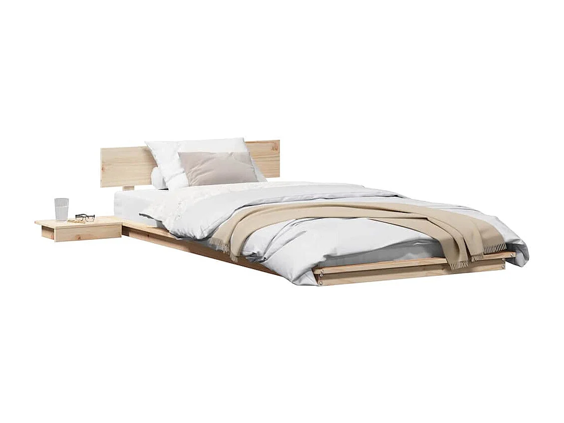 Lit simple | Lit adulte, enfant | Cadre de lit Marron 90x190 cm bois