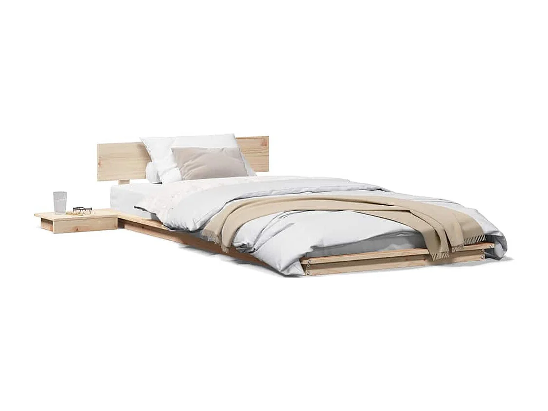 Lit simple | Lit adulte, enfant | Cadre de lit Marron 90x190 cm bois