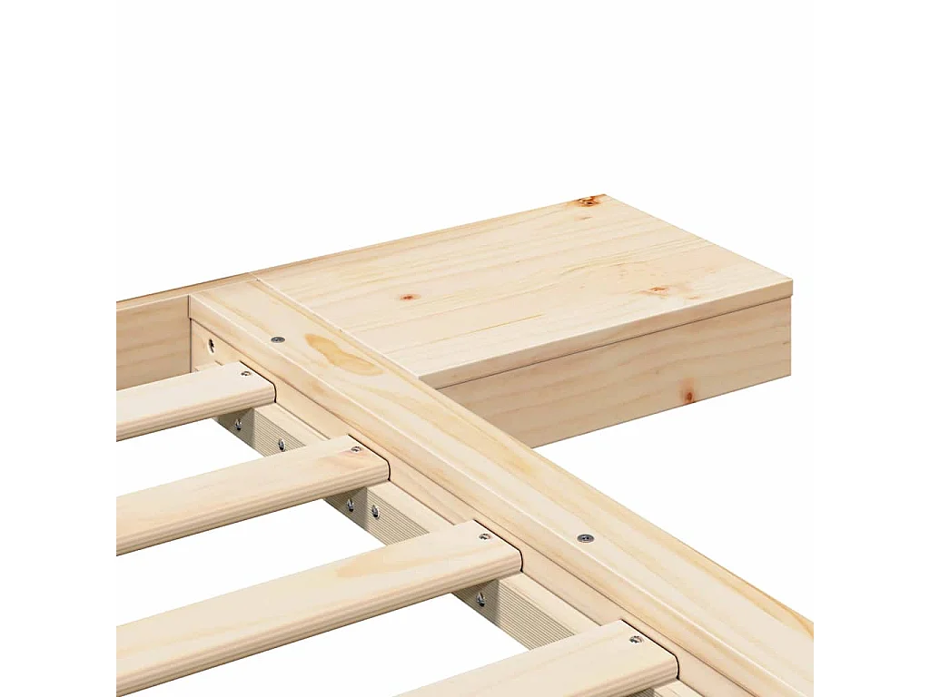 Lit simple | Lit adulte, enfant | Cadre de lit Marron 90x190 cm bois