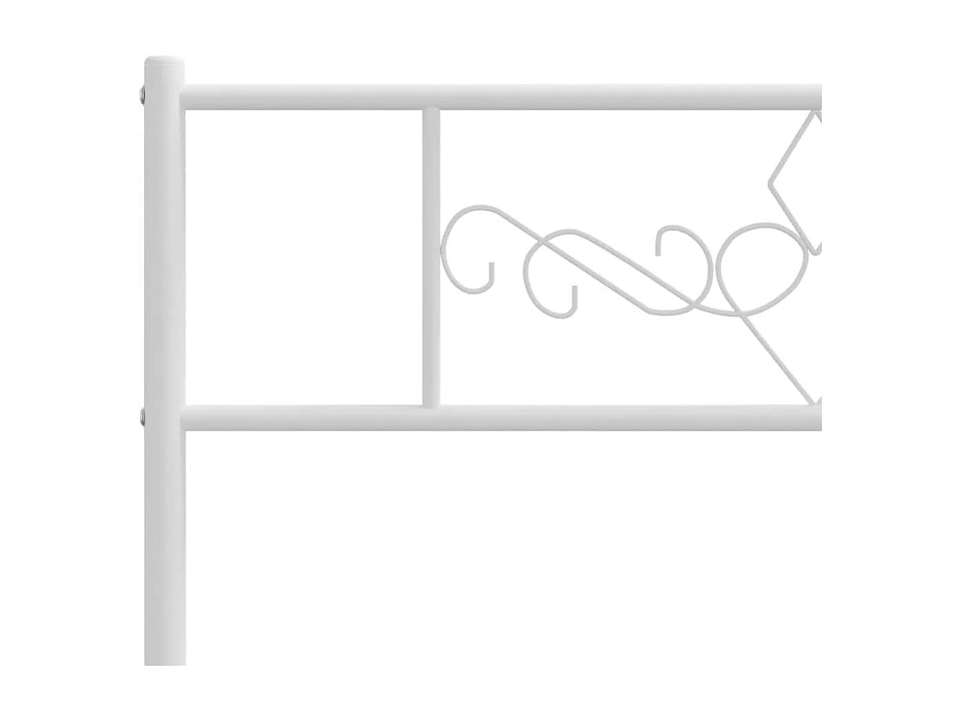 Lit double | Lit adulte | Cadre de lit métal et pied de lit blanc 150x200 cm
