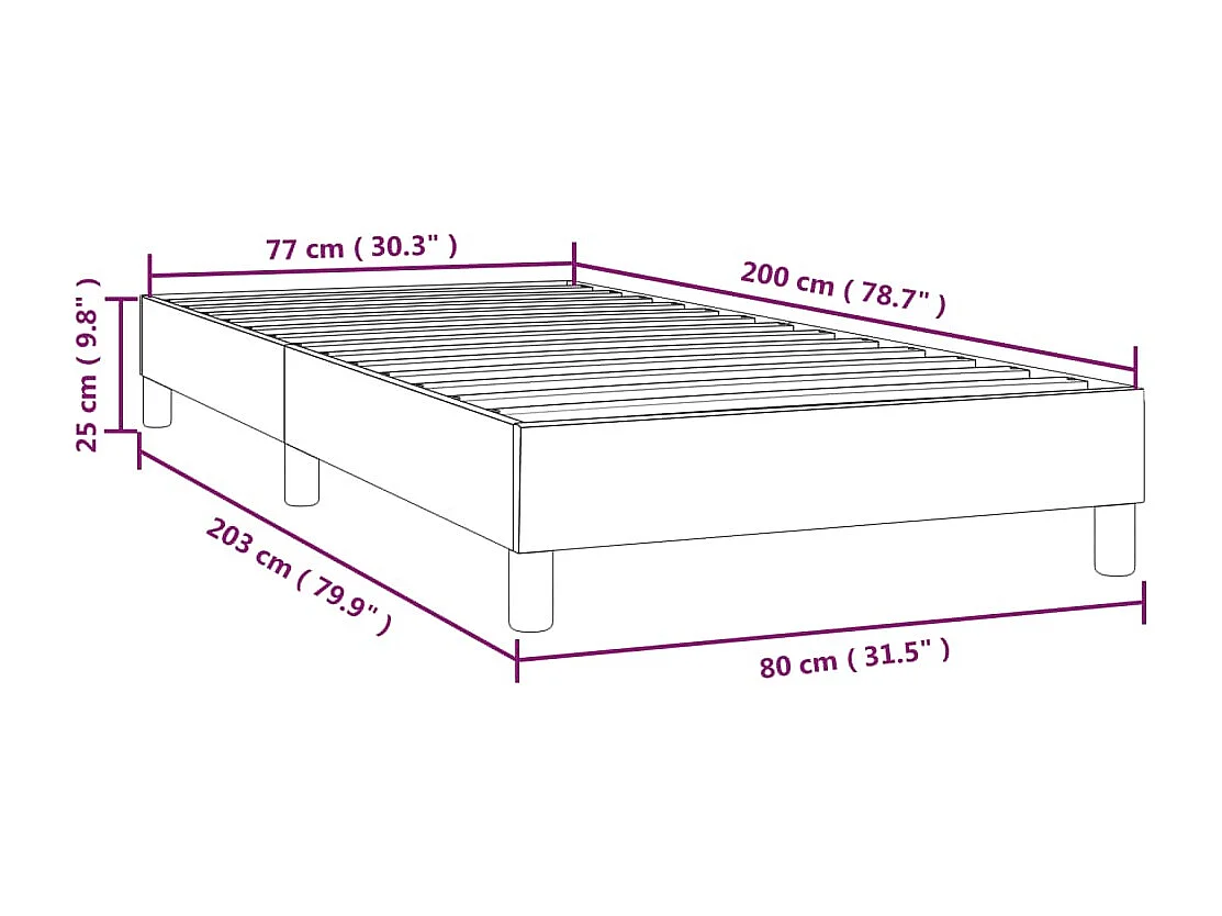 Lit simple | Lit adulte, enfant | Cadre de lit cappuccino 80x200 cm similicuir