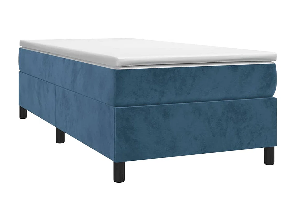 Lit simple | Lit adulte, enfant | Cadre de lit bleu foncé 100x200 cm velours