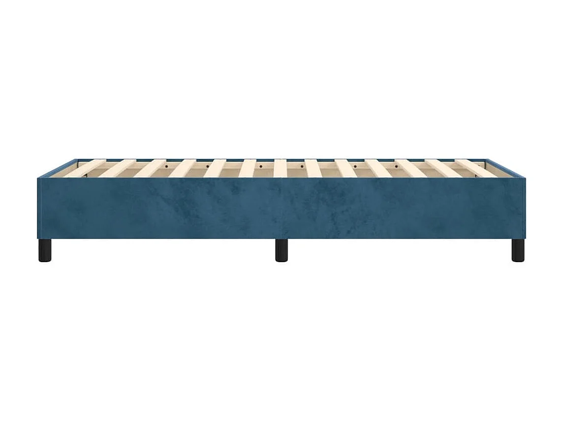 Lit simple | Lit adulte, enfant | Cadre de lit bleu foncé 100x200 cm velours
