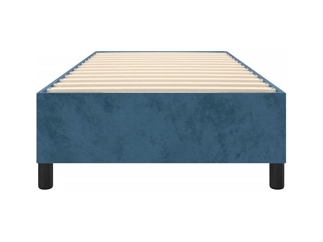 Lit simple | Lit adulte, enfant | Cadre de lit bleu foncé 100x200 cm velours