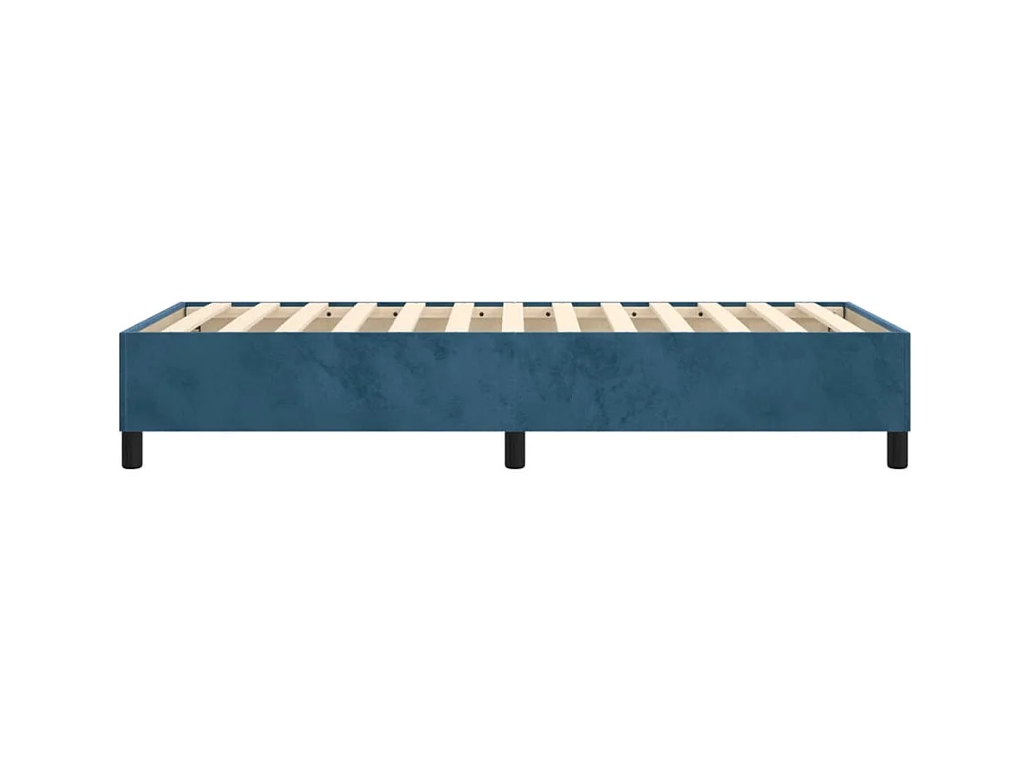 Lit simple | Lit adulte, enfant | Cadre de lit bleu foncé 100x200 cm velours