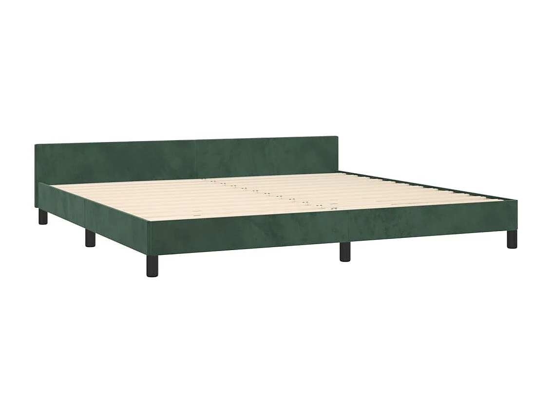 Lit double | Lit adulte | Cadre de lit vert foncé 200x200 cm velours