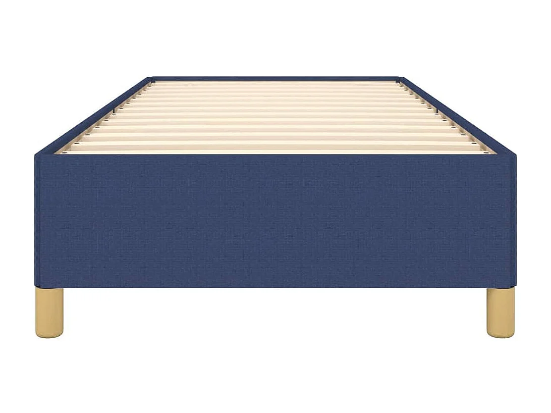 Lit simple | Lit adulte, enfant | Cadre de lit bleu 100x200 cm tissu