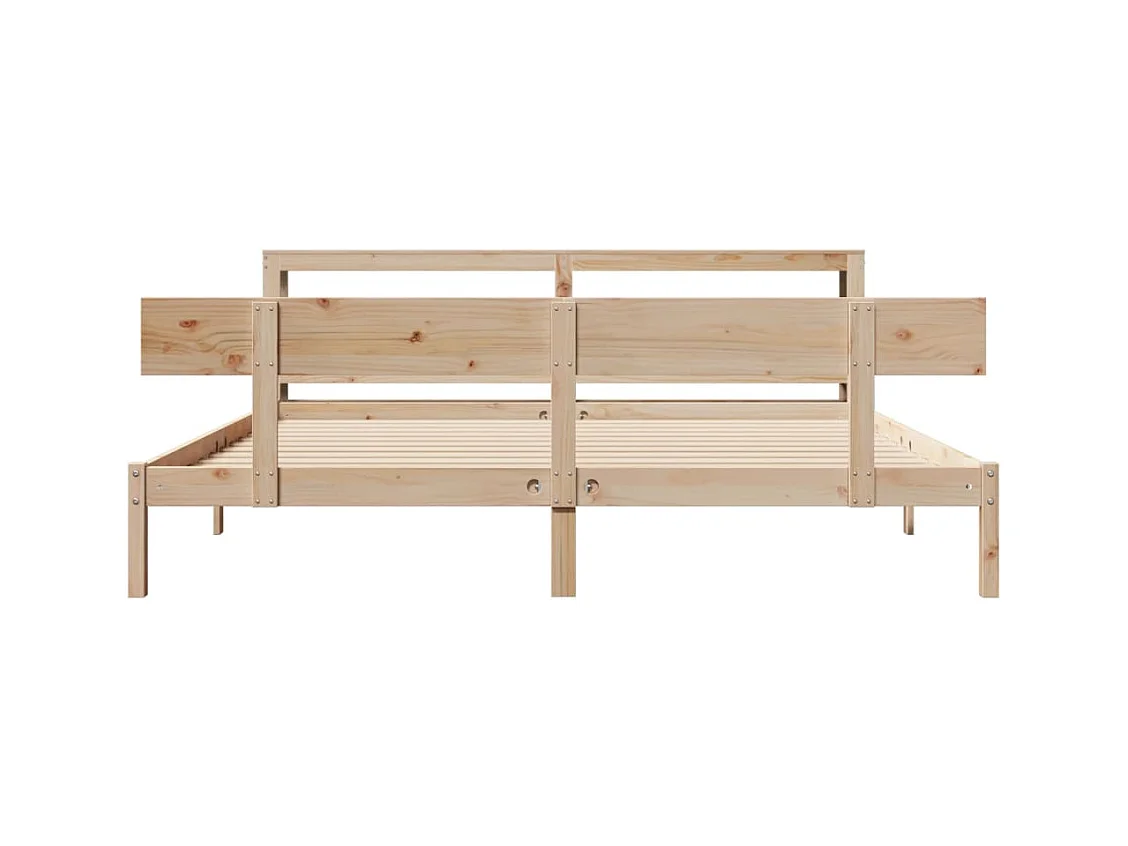 Lit double | Lit adulte | Cadre de lit 200x200 cm bois massif de pin