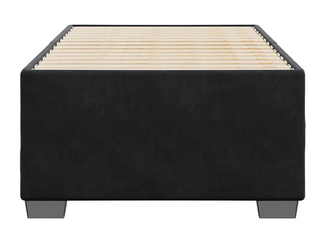 Lit simple | Lit adulte, enfant | Cadre de lit noir 90x190 cm velours