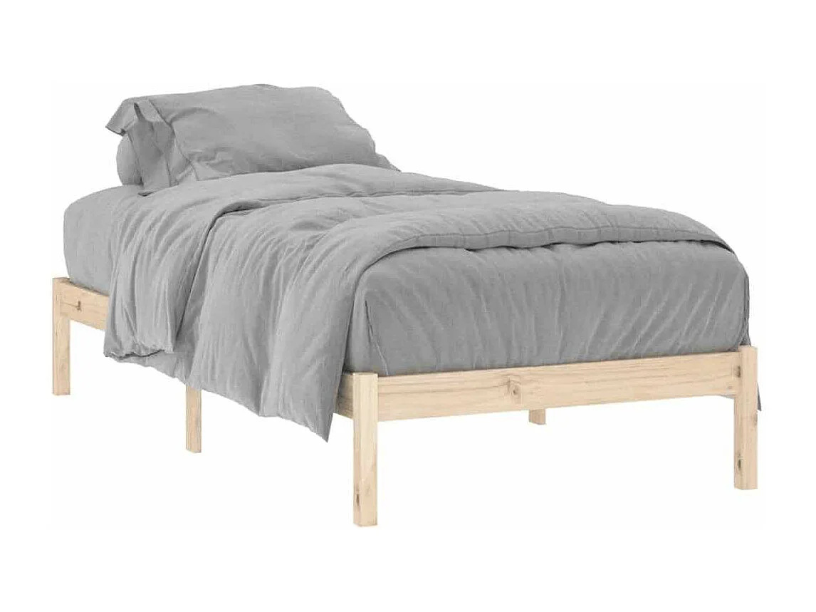 Lit simple | Lit adulte, enfant | Cadre de lit 100x190 cm bois de pin massif