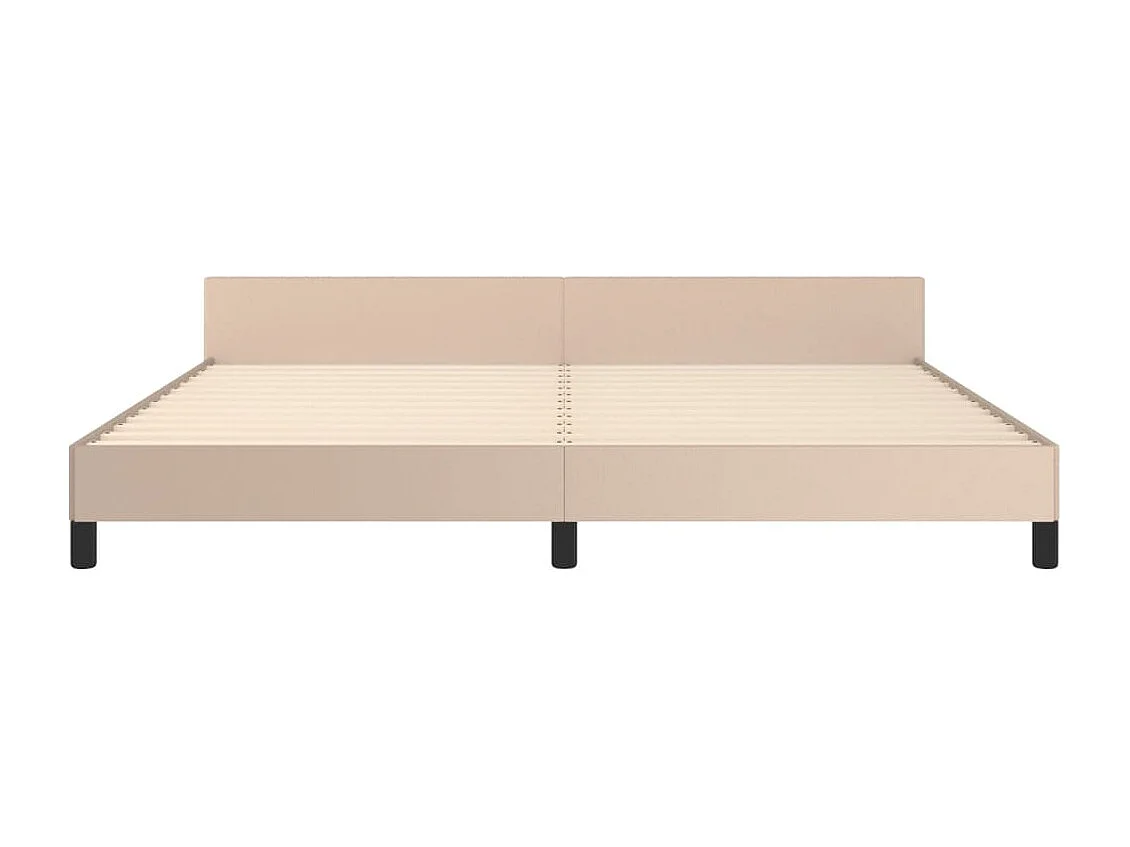 Lit double | Lit adulte | Cadre de lit cappuccino 200x200 cm similicuir