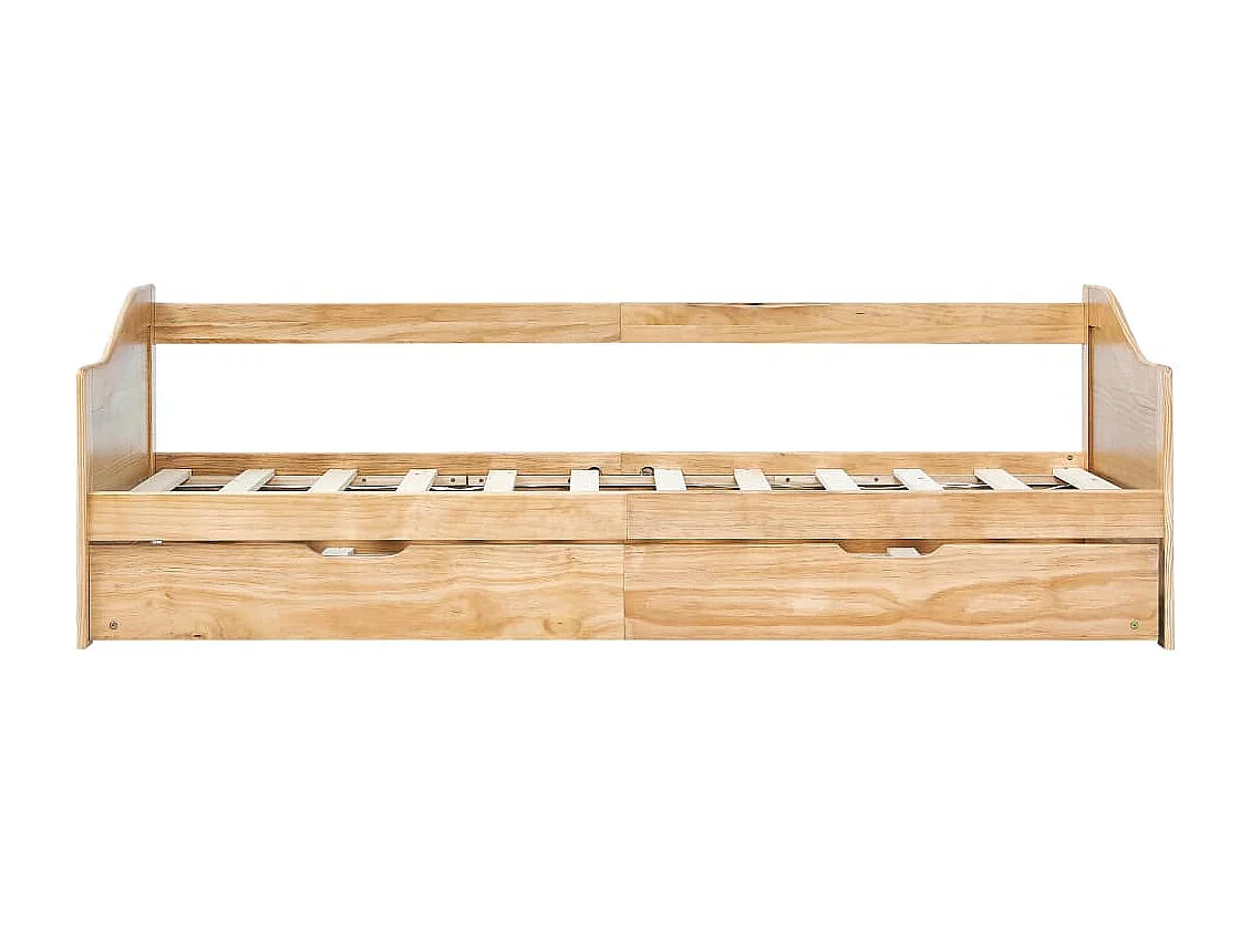 Lit simple | Lit adulte, enfant | Cadre de lit extensible bois de pin 90x200 cm