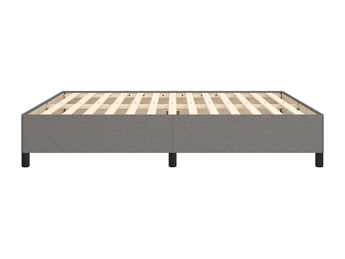 Lit double | Lit adulte | Cadre de lit gris foncé 160x200 cm tissu