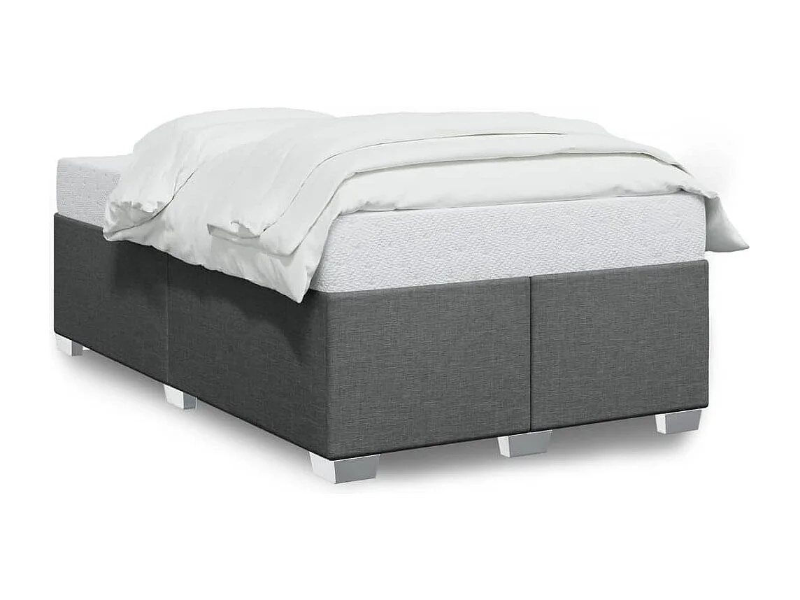 Lit simple | Lit adulte, enfant | Cadre de lit gris foncé 120x200 cm tissu