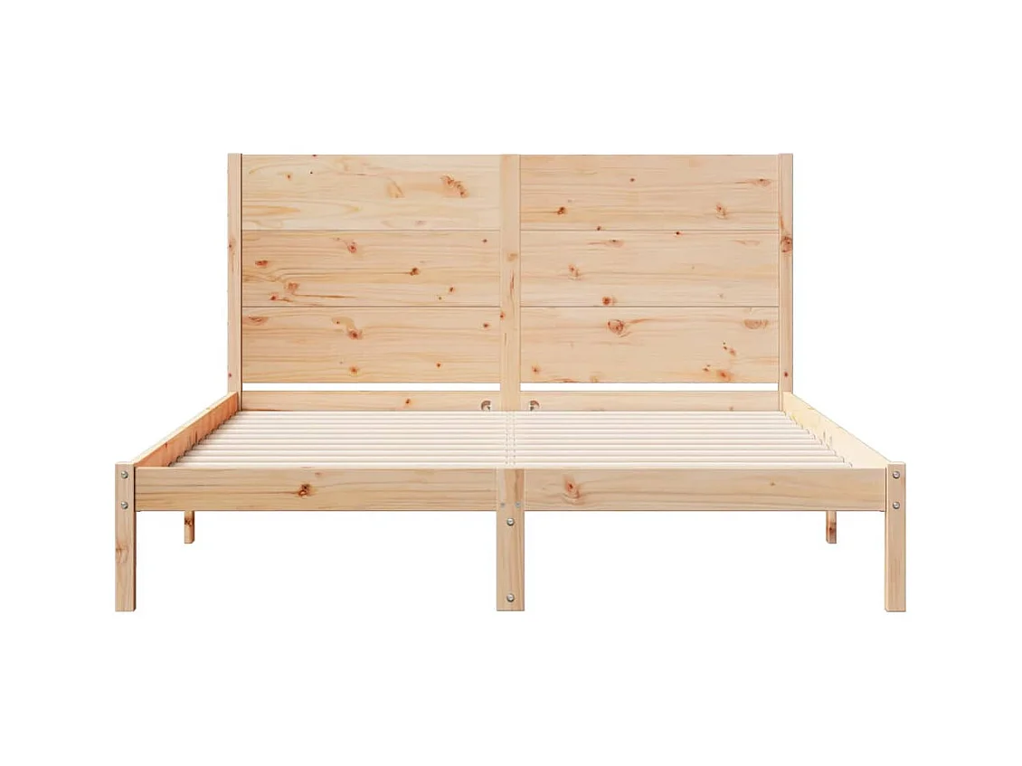 Lit double | Lit adulte | Cadre de lit extra long 160x220 cm bois massif