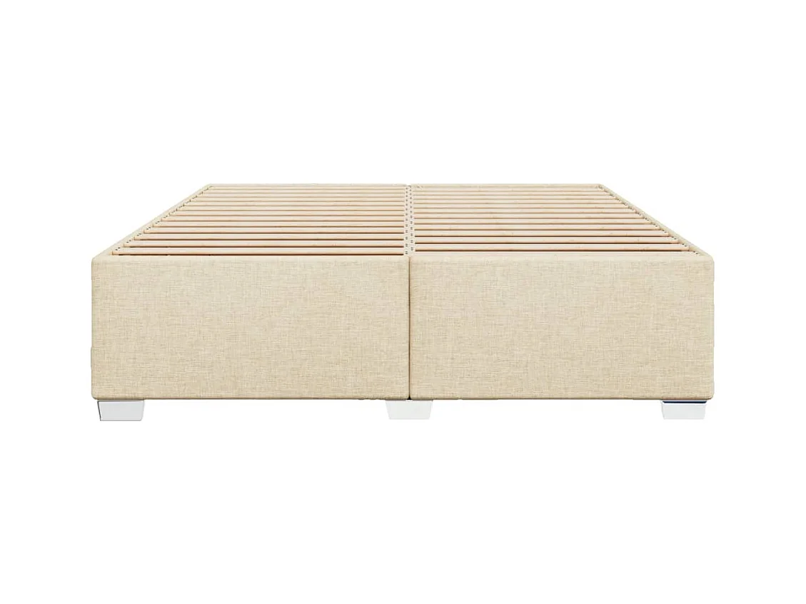 Letto per adulti | Letto matrimoniale | Giroletto senza Materasso Crema 180x200 cm in Tessuto