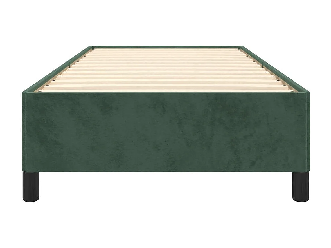Lit simple | Lit adulte, enfant | Cadre de lit vert foncé 90x200 cm velours