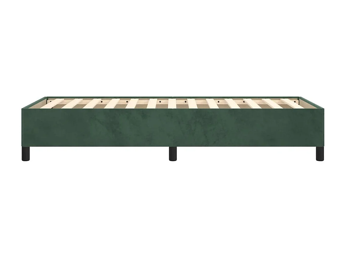 Lit simple | Lit adulte, enfant | Cadre de lit vert foncé 90x200 cm velours