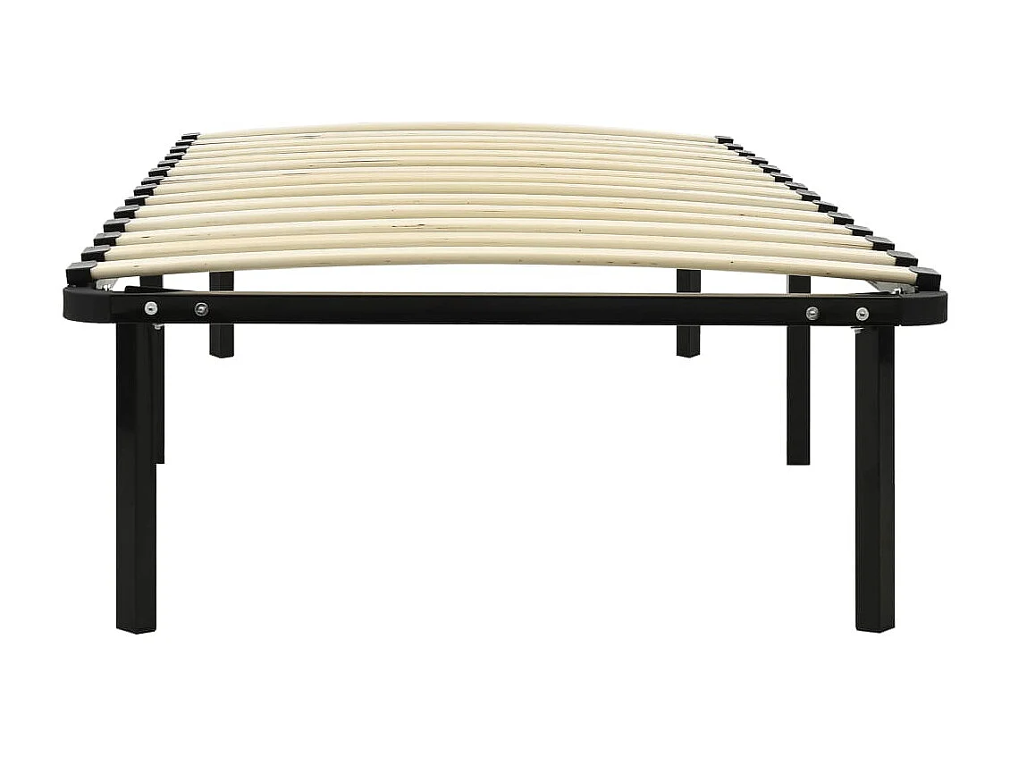 Letto per adulti | Letto singolo | Giroletto Nero in Metallo 100x200 cm