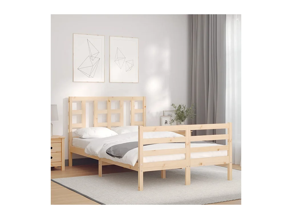 Lit simple | Lit adulte, enfant | Cadre de lit 120x200 cm bois massif