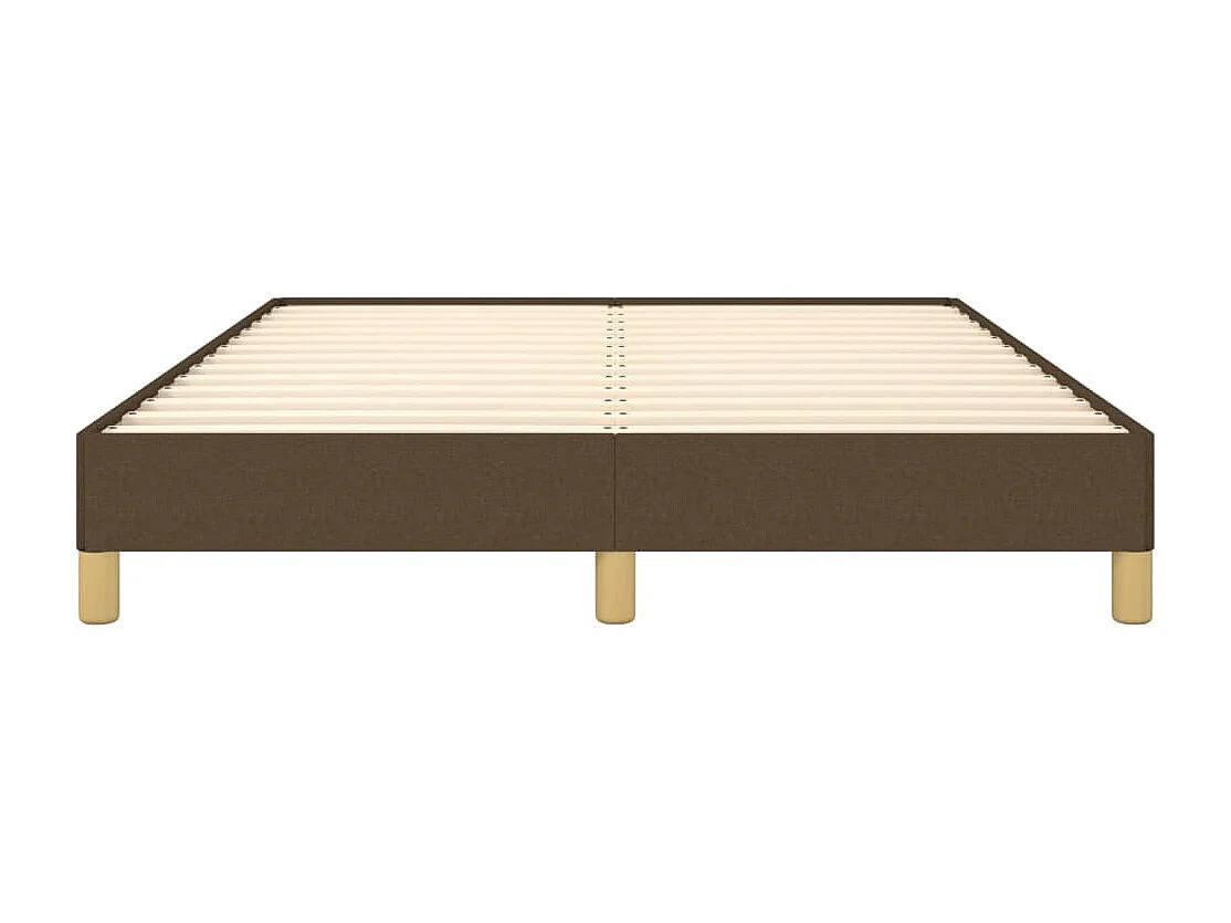 Lit double | Lit adulte | Cadre de lit marron foncé 160x200 cm tissu