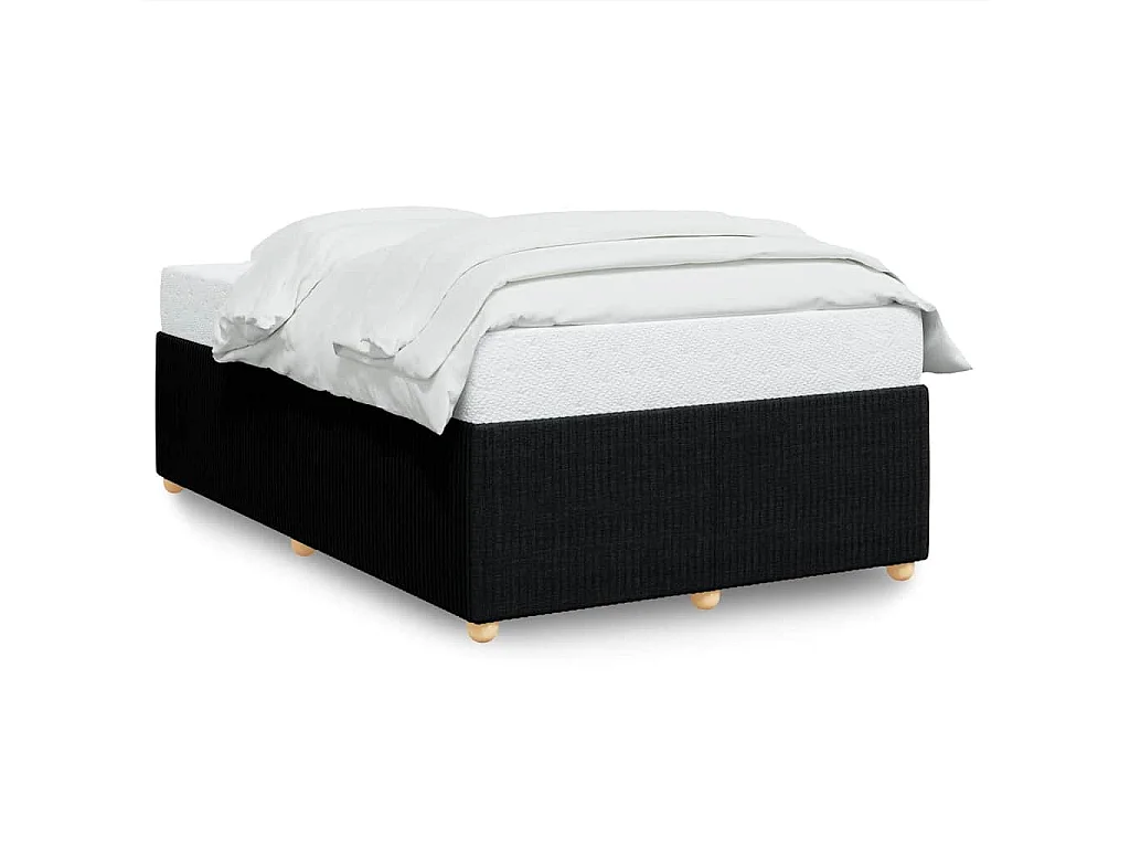 Lit simple | Lit adulte, enfant | Cadre de lit noir 120x190 cm tissu