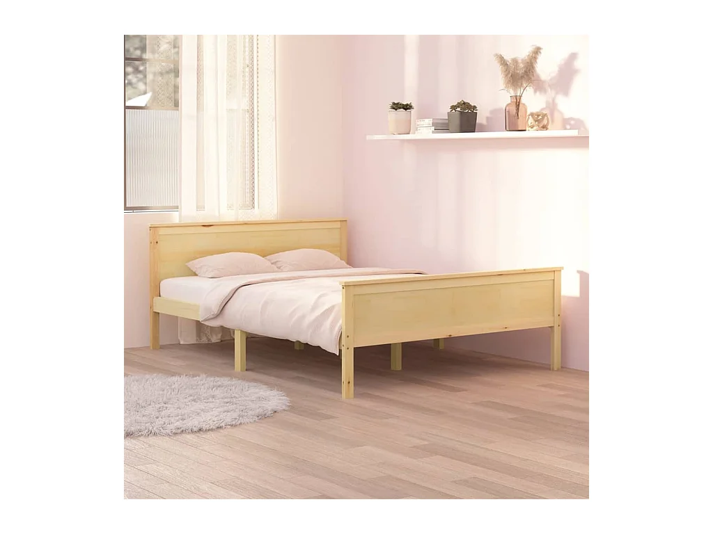 Lit simple | Lit adulte, enfant | Cadre de lit bois de pin massif 120x200 cm