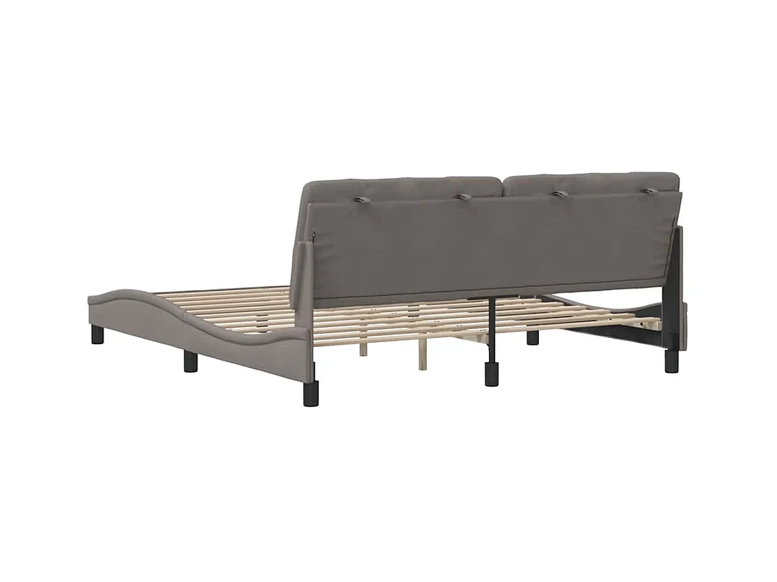 Lit double | Lit adulte | Cadre de lit taupe 180x200 cm tissu