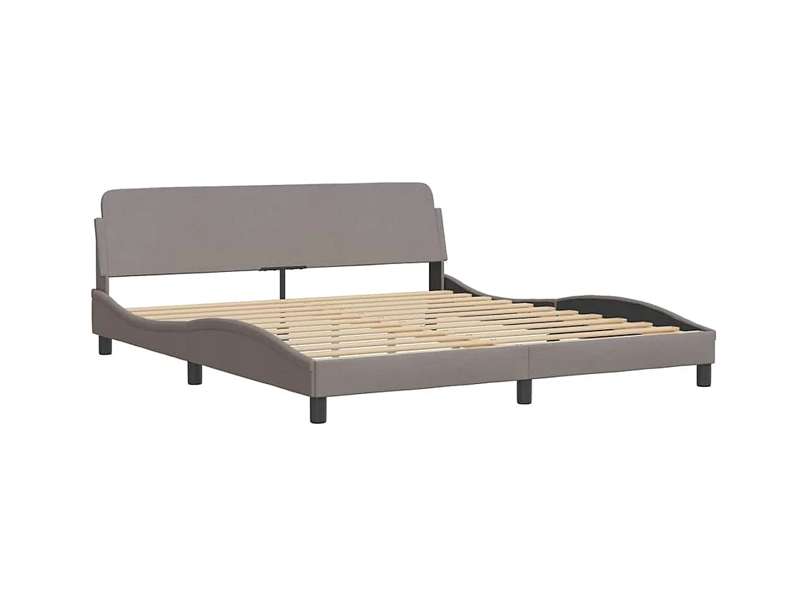 Lit double | Lit adulte | Cadre de lit taupe 180x200 cm tissu