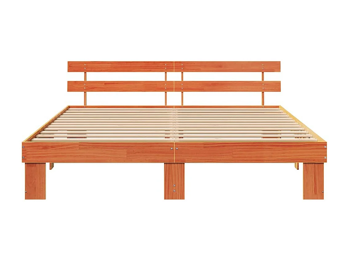Lit double | Lit adulte | Cadre de lit Marron 180x200 cm Bois de pin massif