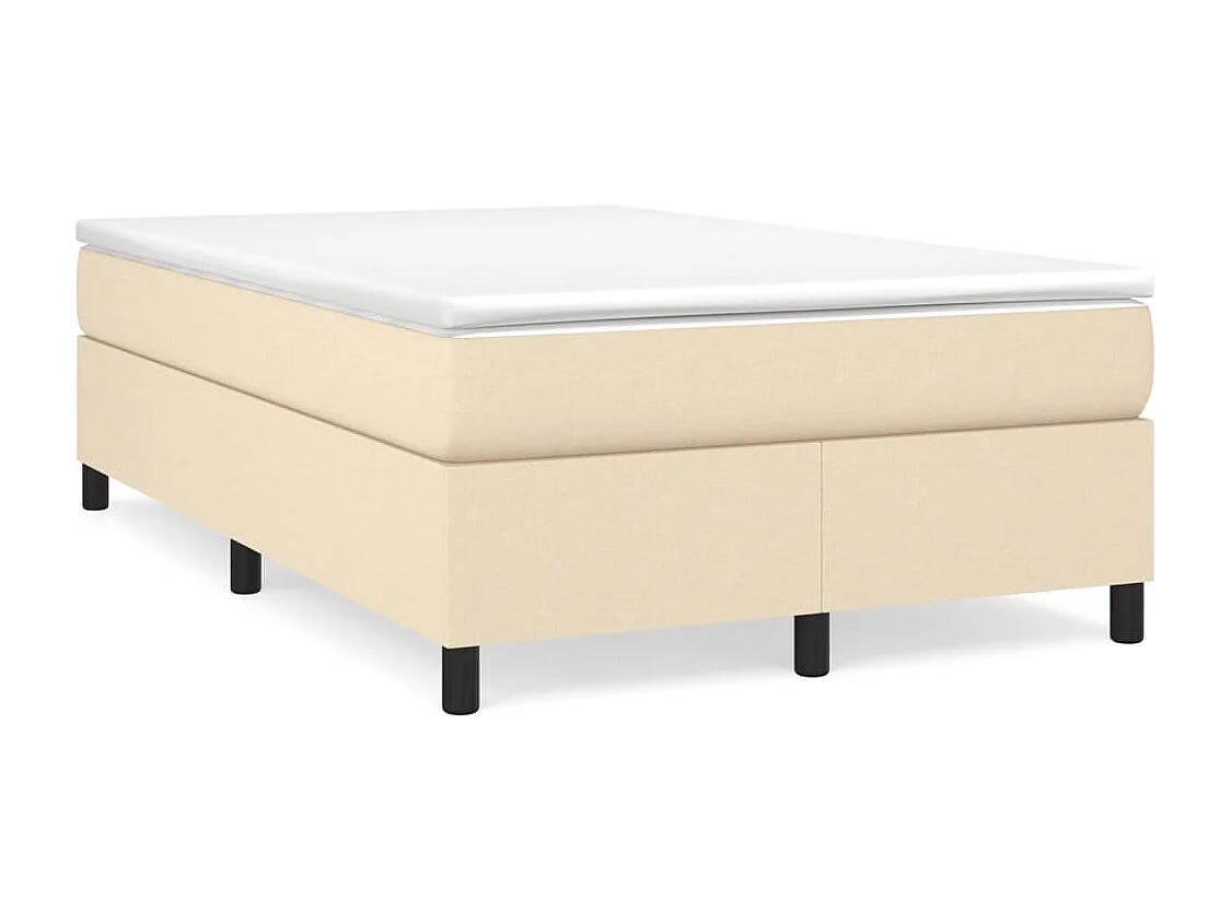Lit simple | Lit adulte, enfant | Cadre de lit crème 120x200 cm tissu