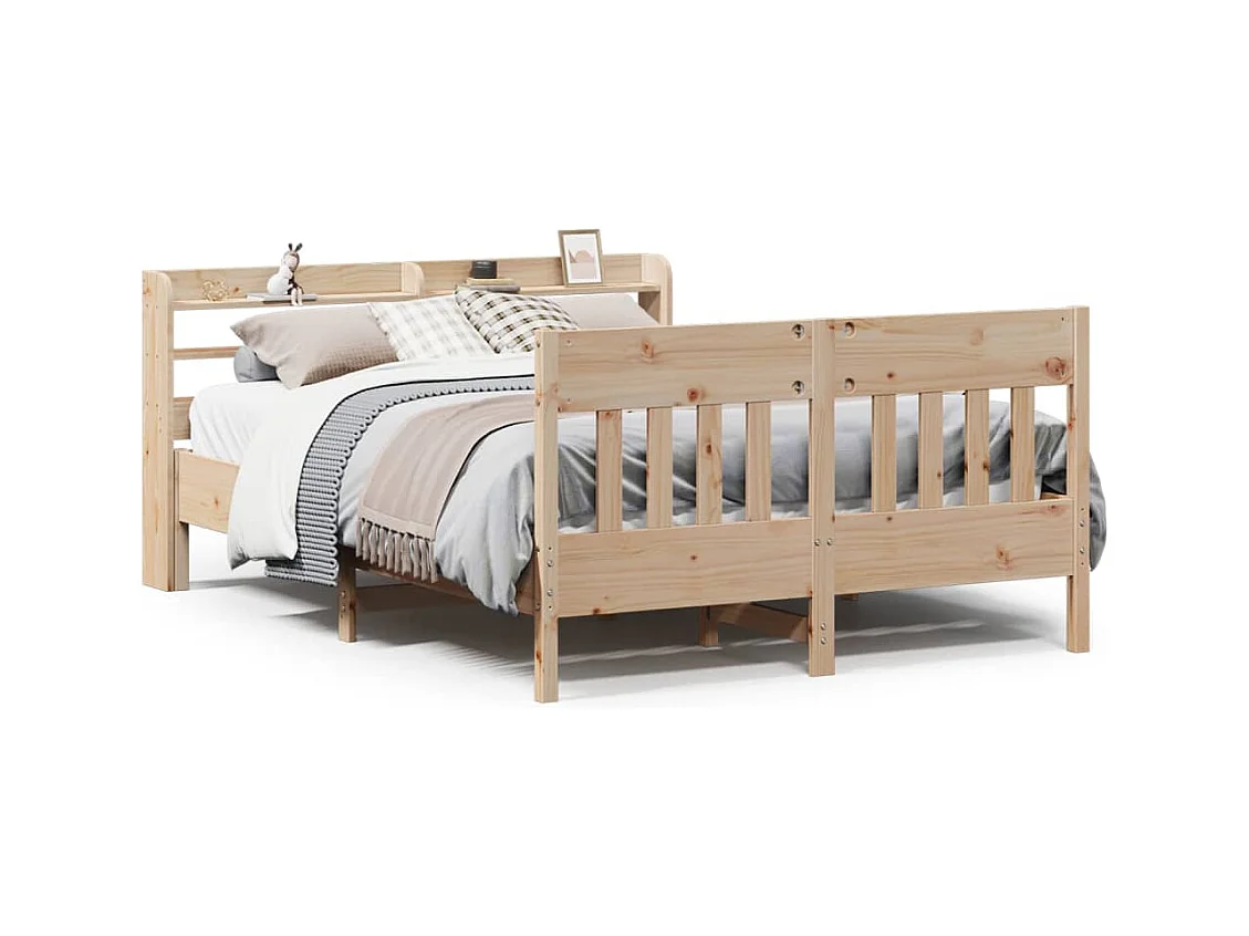Lit double | Lit adulte | Cadre de lit 135x190 cm bois de pin massif