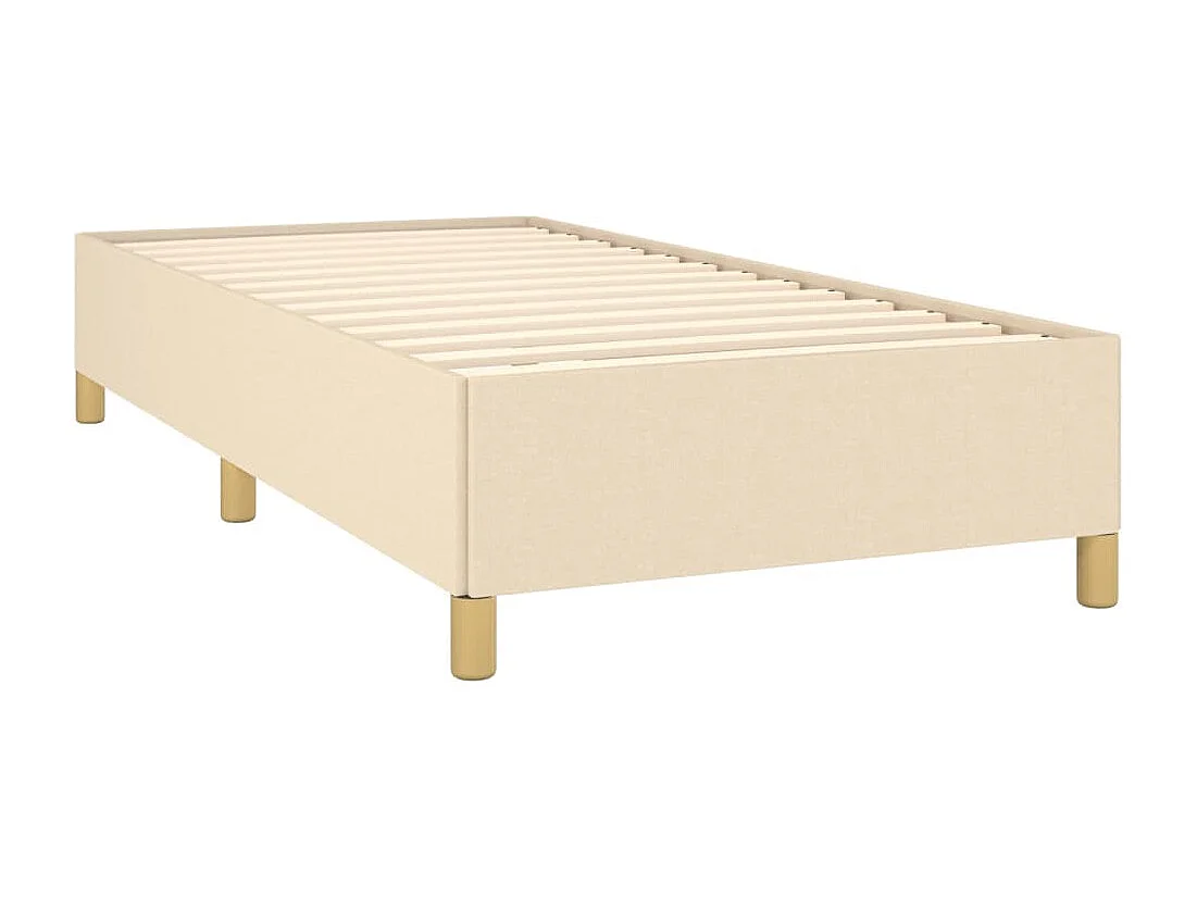 Lit simple | Lit adulte, enfant | Cadre de lit crème 100x200 cm tissu