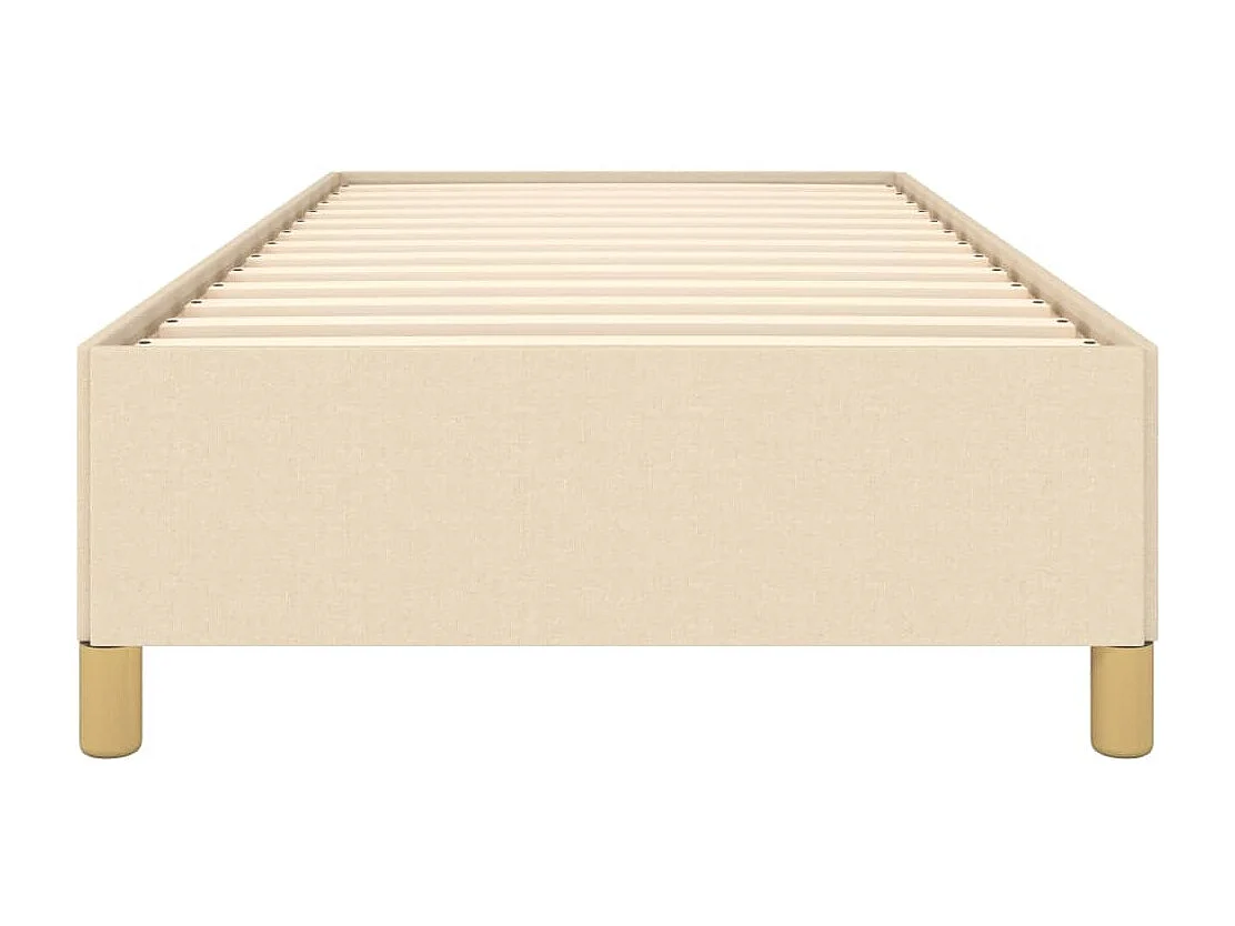 Lit simple | Lit adulte, enfant | Cadre de lit crème 100x200 cm tissu