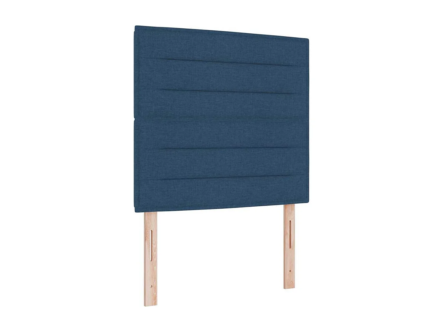 Lit simple | Lit adulte, enfant | Cadre de lit avec tête de lit Bleu 90x200 cm tissu