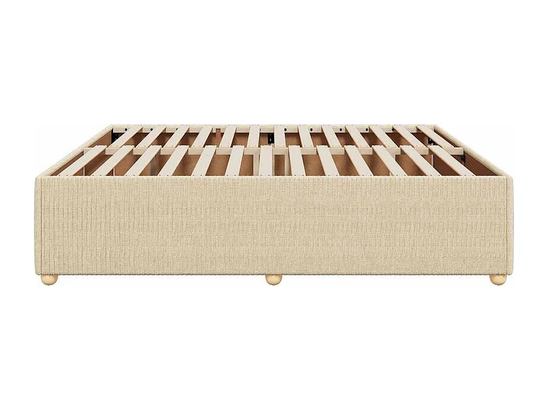 Lit double | Lit adulte | Cadre de lit crème 180x200 cm tissu