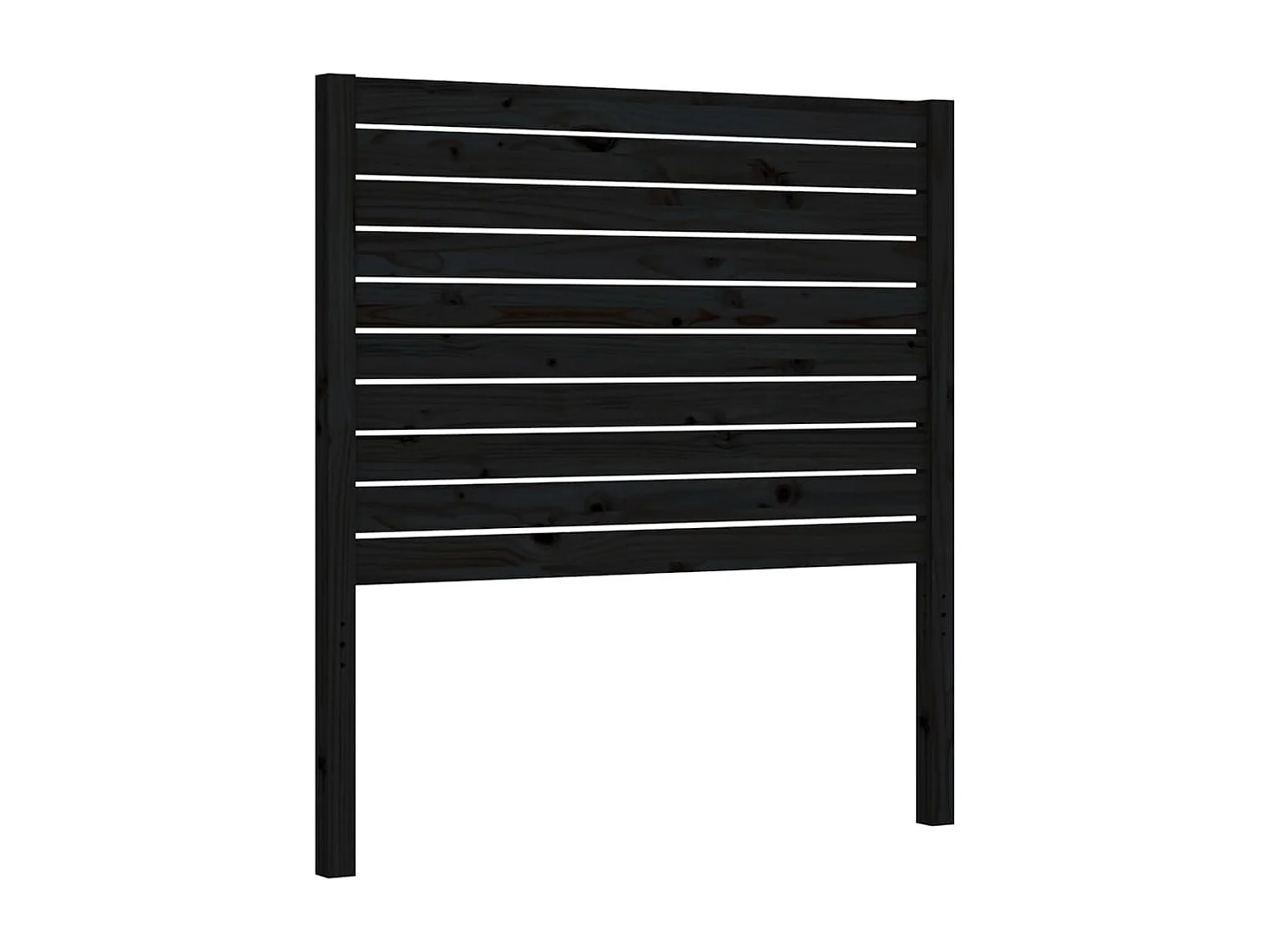 Lit simple | Lit adulte, enfant | Cadre de lit noir bois de pin massif 75x190 cm