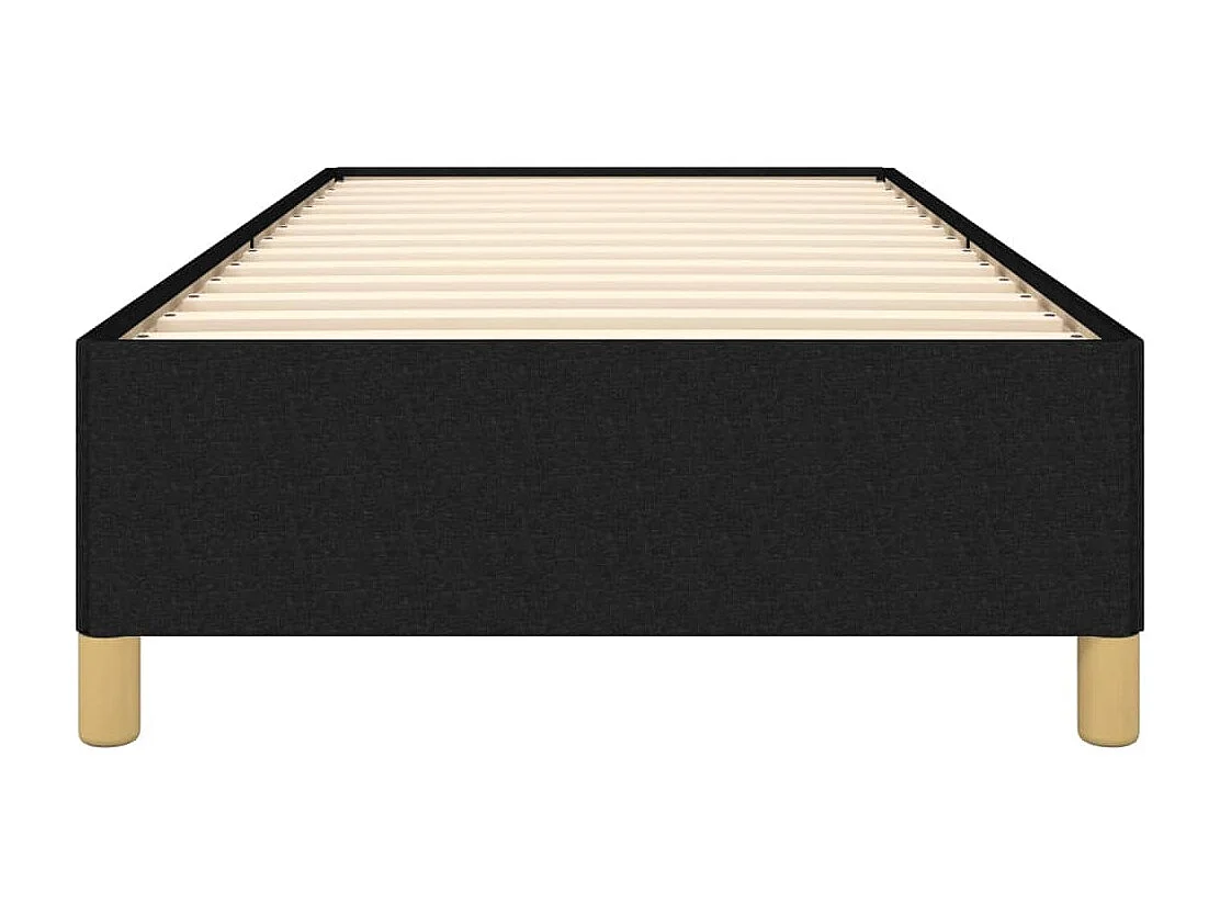 Lit simple | Lit adulte, enfant | Cadre de lit noir 90x190 cm tissu