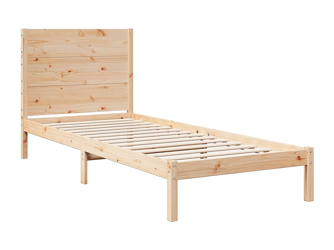 Lit simple | Lit adulte, enfant | Cadre de lit extra long 90x220 cm bois massif