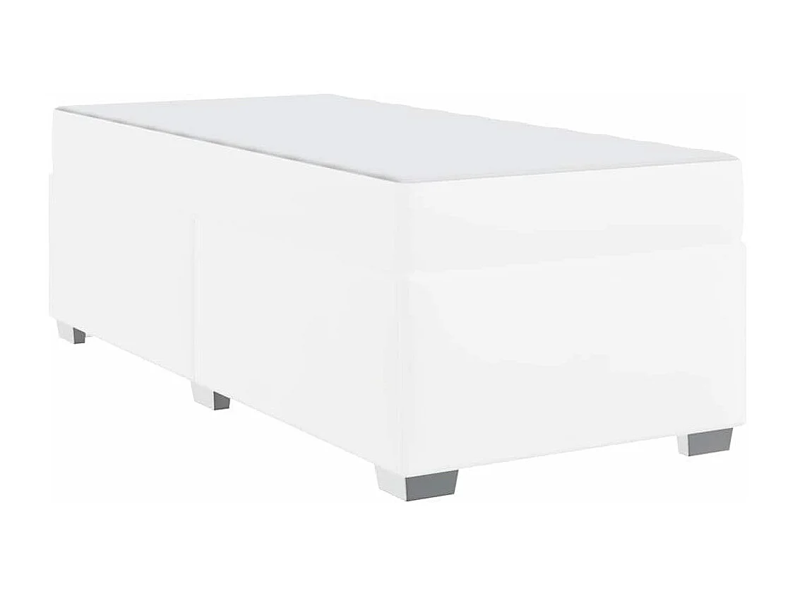 Lit simple | Lit adulte, enfant | Cadre de lit Blanc 90x200 cm Faux cuir