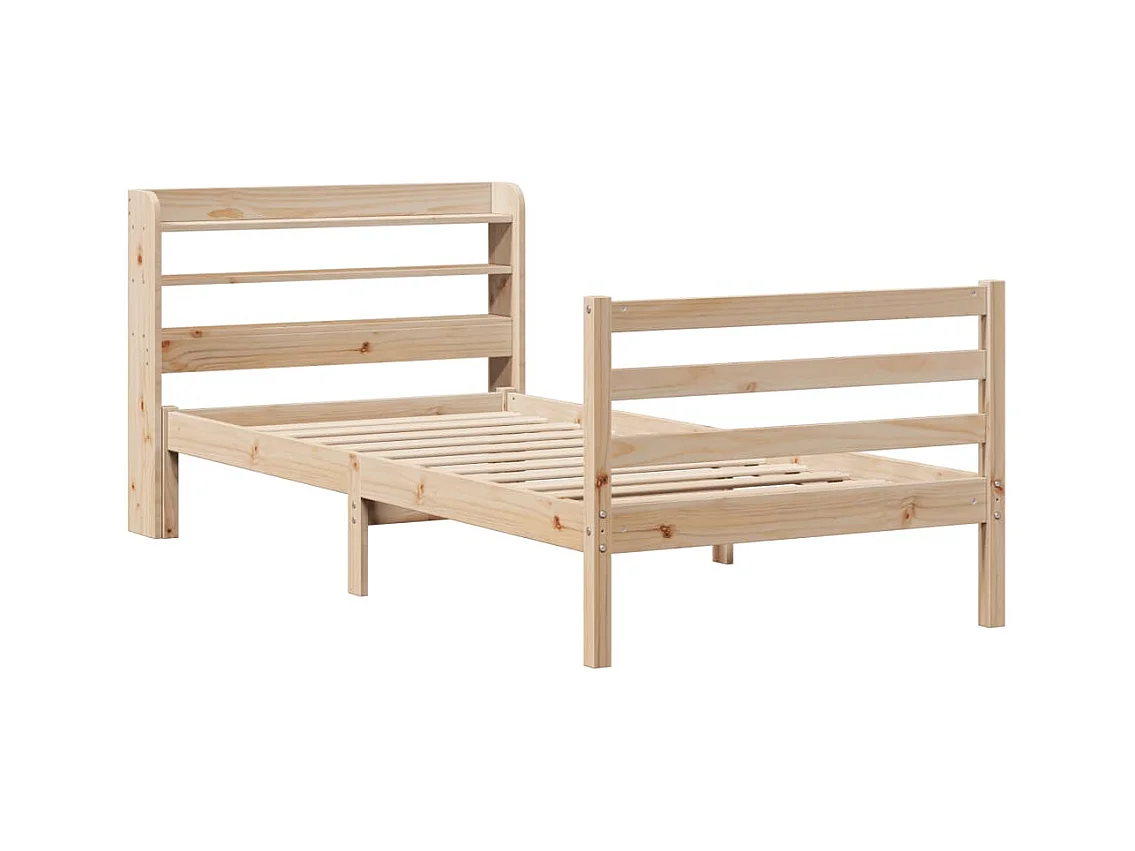 Lit simple | Lit adulte, enfant | Cadre de lit avec tête de lit 90x200 cm