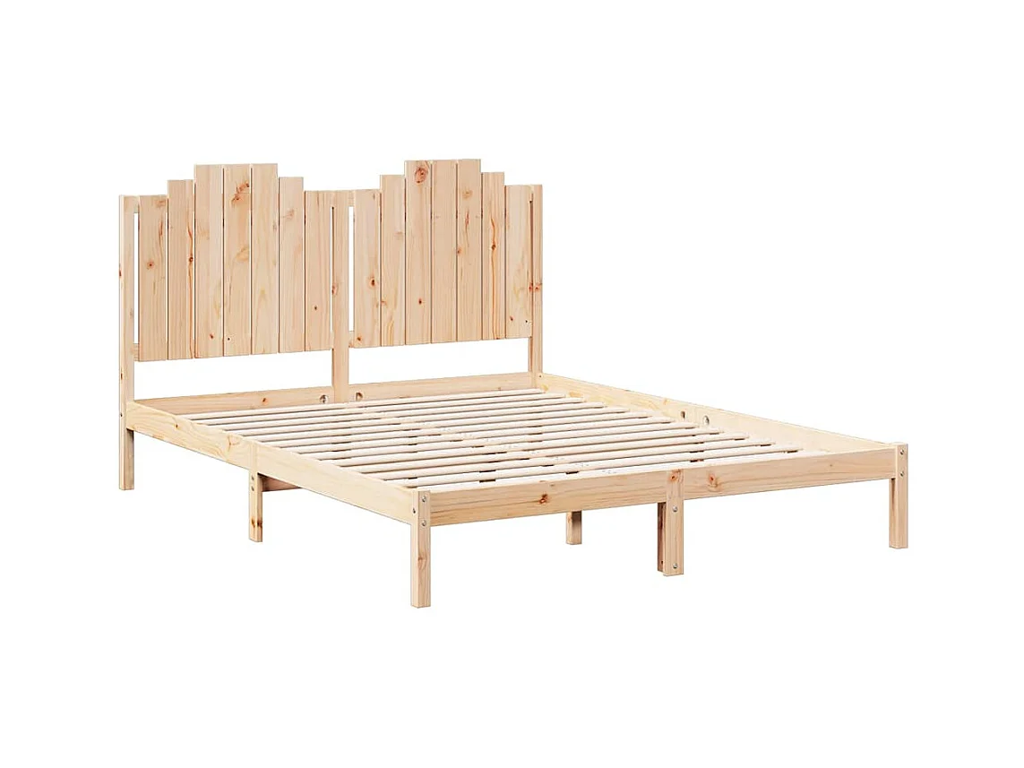 Lit double | Lit adulte | Cadre de lit extra long 160x210 cm bois massif