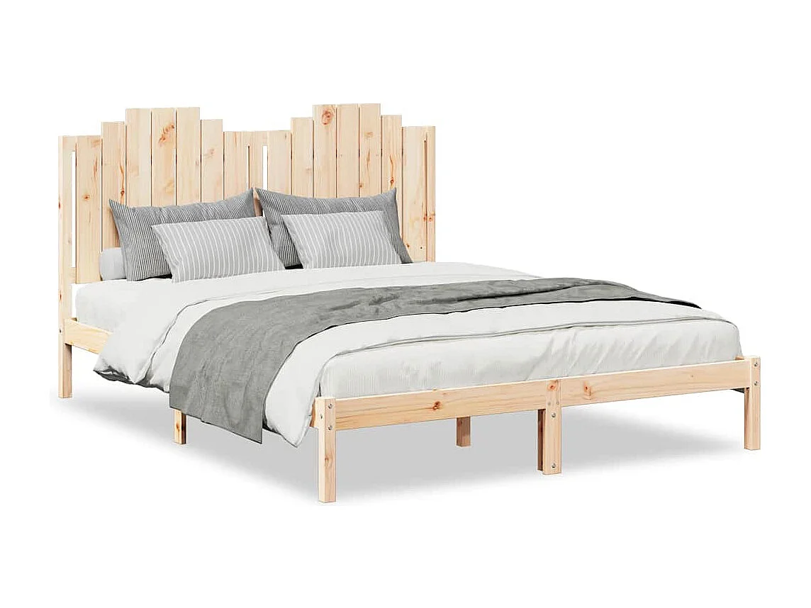 Lit double | Lit adulte | Cadre de lit extra long 160x210 cm bois massif