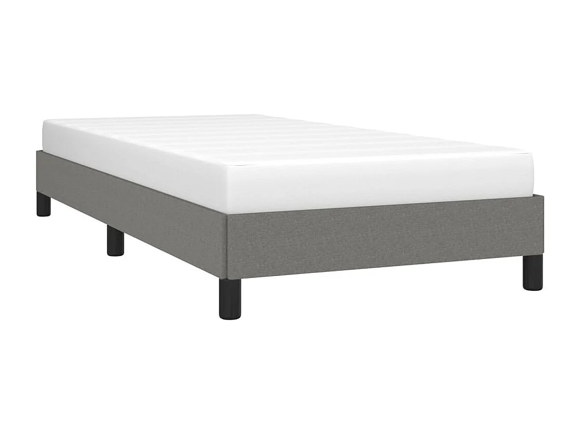 Lit simple | Lit adulte, enfant | Cadre de lit gris foncé 80x200 cm tissu